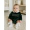 Deolinda Green Velour Romper With Smock Detailing