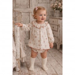 Calamaro Cream and Peach Hot Air Balloon Jam Pant Set