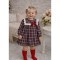 Calamaro Red and Blue Tartan Dress With Red Bow