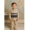 Granlei Boys Knitted Beige and Navy Polo Shirt Set