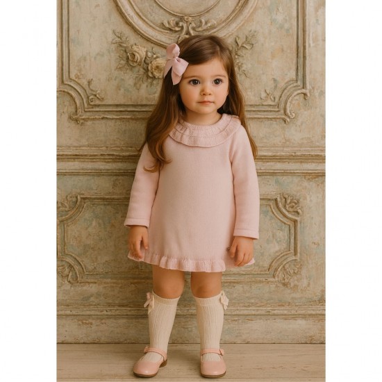 Granlei Soft Pink Knitted Long Sleeved Dress