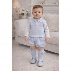 Deolinda blue shirt and brief set