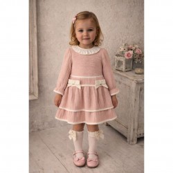 Deolinda pink cable knit dress