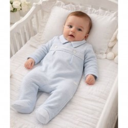 Mintini  Blue Collared Babygrow