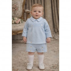 Mintini Blue Collared Jam Pant Set