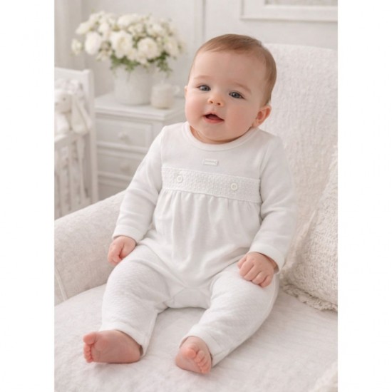 Mintini  White Lace Footless Babygrow