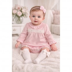 Mintini Pink and White Lace Dress and Knickers