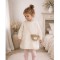 Mayoral Cream Fluffy Jumper Dress With Bag