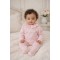 Little Nosh Pink Knitted Footed Set With Frill Collar