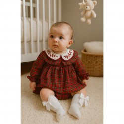 Babidu red tartan dress with briefs