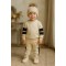 Cream And Black Jumper And Trouser Set