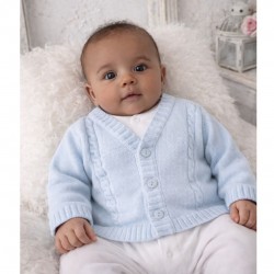 Dandelion Blue Knitted Cable Knit Cardigan