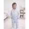 Tutto Piccolo Blue and White Striped Hooded Top and Trouser Set