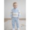 Tutto Piccolo Blue Striped Zip Up Top And Trouser Set