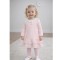Tutto Piccolo Pink Dress With Braided Pattern And Tights