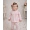 Tutto Piccolo Pink Top And Leggings Set With Braided Design