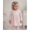 Tutto Piccolo Pink Velour Dress With TIghts