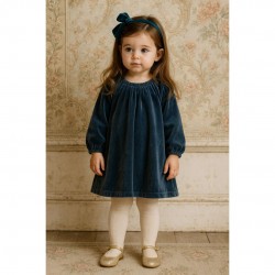 Mayoral Blue Sparkly Smock Dress