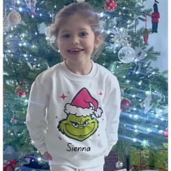 Personalised White Grinch Sweatshirt
