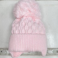 Little Nosh Pink Knitted Pom Pom Hat Little Nosh Pink Knitted Pom Pom Hat