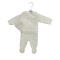 Babidu Cream Knitted Jumper And Footed Trouser Set With Bonnet