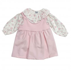 Babidu Pink Dress And Patterned Shirt Set