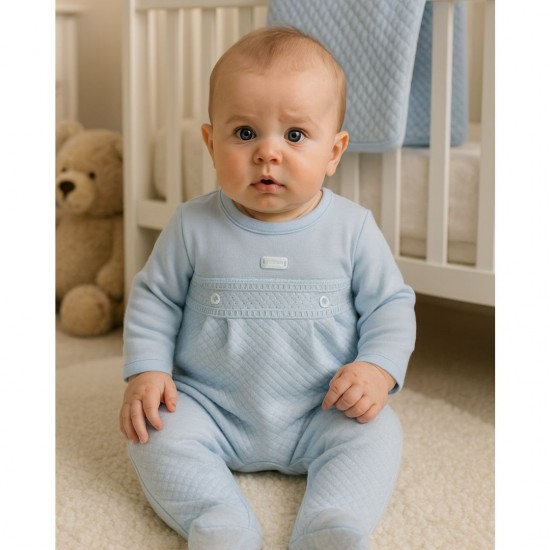 Mintini  Blue Lace Footless Babygrow