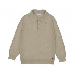 Mayoral Cream Knitted Polo Shirt