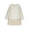 Mayoral Cream and Gold Pleated Dress Mayoral Cream and Gold Pleated Dress