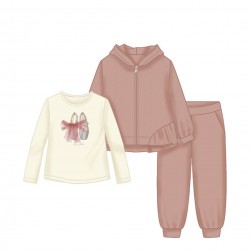Mayoral Rose Gold Three Piece Velour Tracksuit Mayoral Rose Gold Three Piece Velour Tracksuit