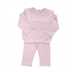 Pink Sailor Top And Trouser Set Pink Sailor Top And Trouser Set