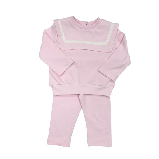 Pink Sailor Top And Trouser Set Pink Sailor Top And Trouser Set