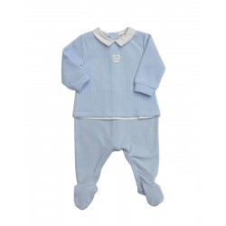 Tutto Piccolo Blue Sailor Romper And Socks Set