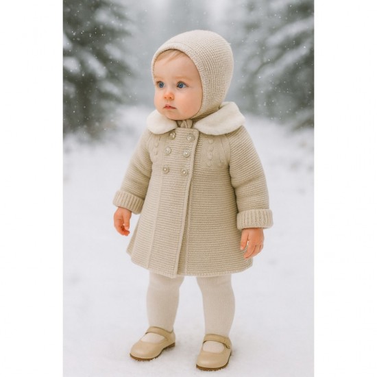 AW Pex beige coat and bonnet