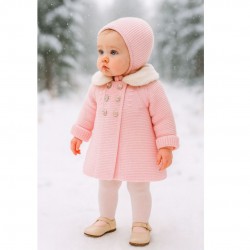 AW PEX PINK COAT AND BONNET