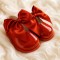 Babypods Red Bow Hard Sole Shoes