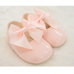 Babypods Pink Bow Soft Sole Shoes