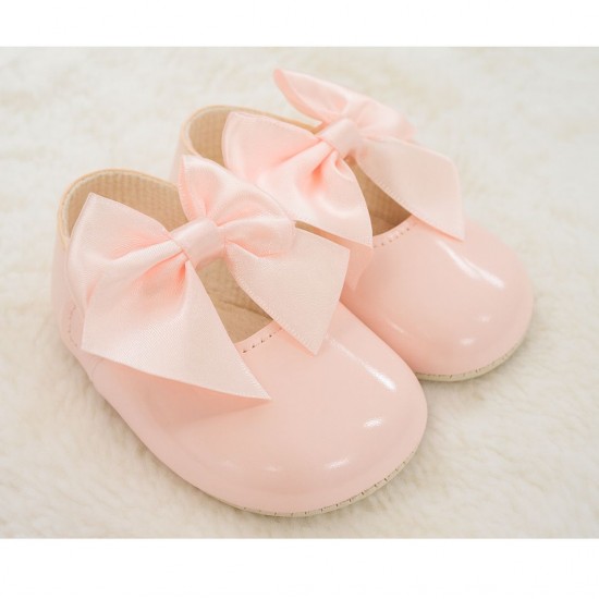 Babypods Pink Bow Soft Sole Shoes