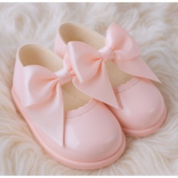 Babypods Pink Bow Hard Sole Shoes