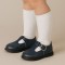 Babypods Navy T Bar Hard Sole Shoes With Buckle 