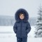 NAVY PUFFER COAT WITH HOOD NAVY PUFFER COAT WITH HOOD