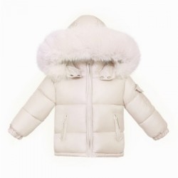 CHAMPAGNE PUFFER COAT WITH HOOD CHAMPAGNE PUFFER COAT WITH HOOD