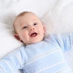 Boy Blue and white knitted 2 piece legging set