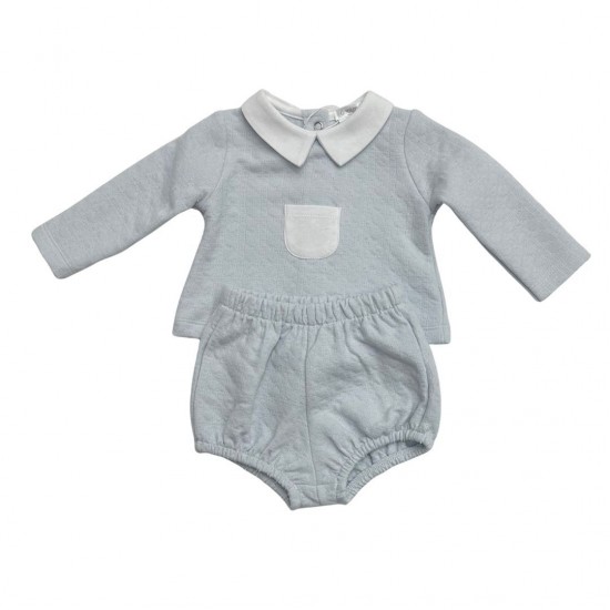 DEOLINDA BLUE AND WHITE DUNGAREE SET. DEOLINDA BLUE AND WHITE DUNGAREE SET.
