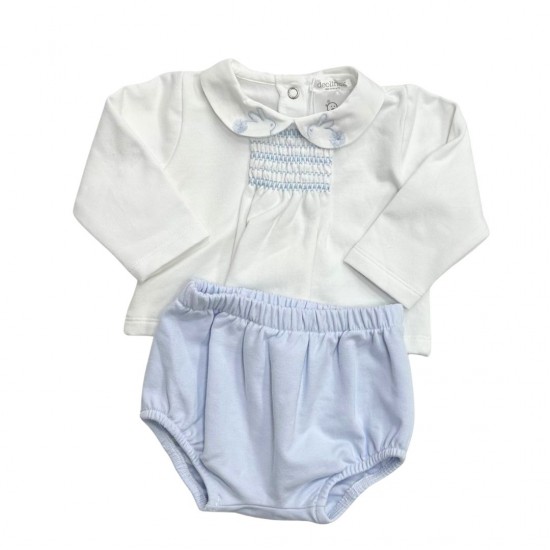 Deolinda Velour Jam Pant Set With Rabbit Collar
