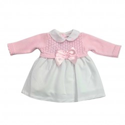 AW Pex pink knit with bow dress AW Pex pink knit with bow dress