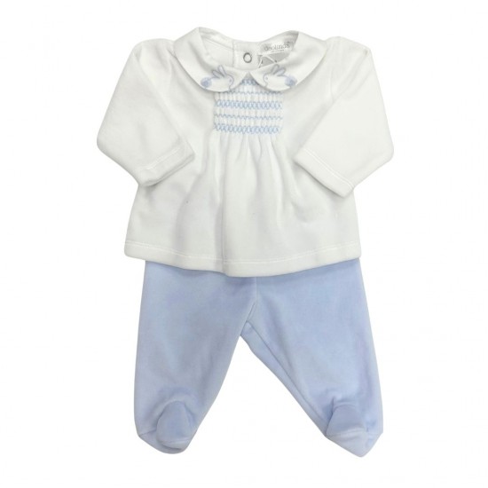 Deolinda Two Piece Velour Set WIth Rabbit Collar