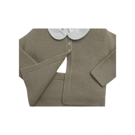 BABIDU BOYS KNITTED 3 PIECE BEIGE