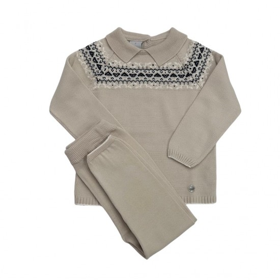 Granlei Beige and Navy knit set Granlei Beige and Navy knit set