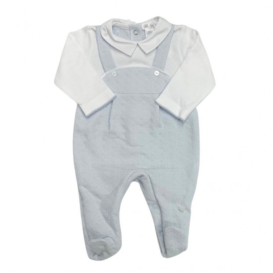 DEOLINDA BLUE AND WHITE DUNGAREE SET DEOLINDA BLUE AND WHITE DUNGAREE SET